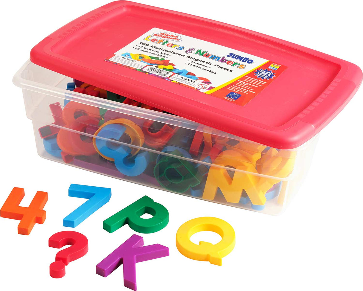 AlphaMagnets & MathMagnets Combo Set - Jumbo Multicolored (100 pieces)