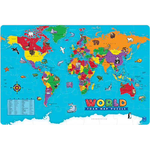 World Foam Map Puzzle