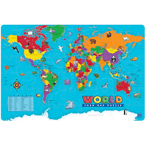 World Foam Map Puzzle