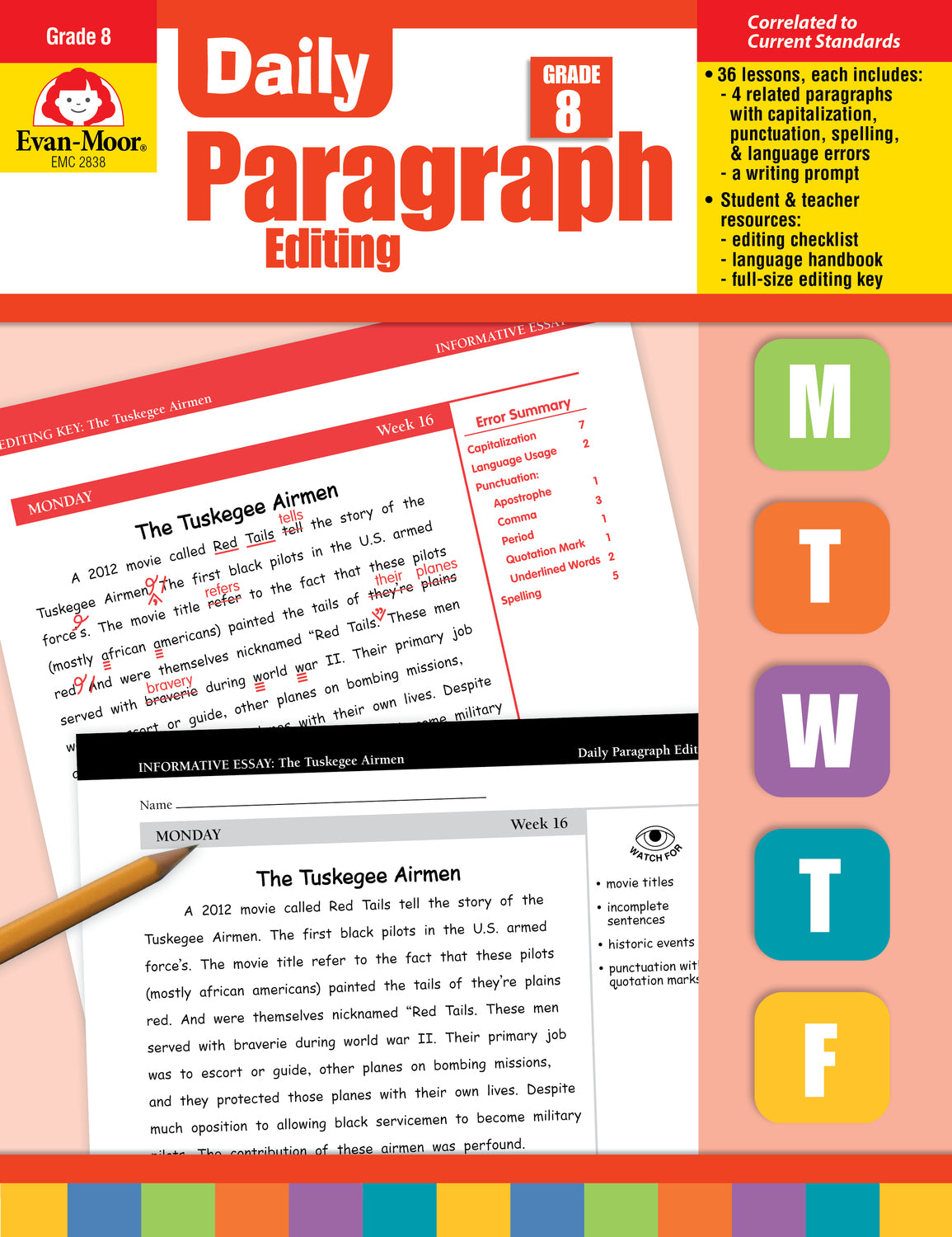 Daily Paragraph Editing, Grade 8