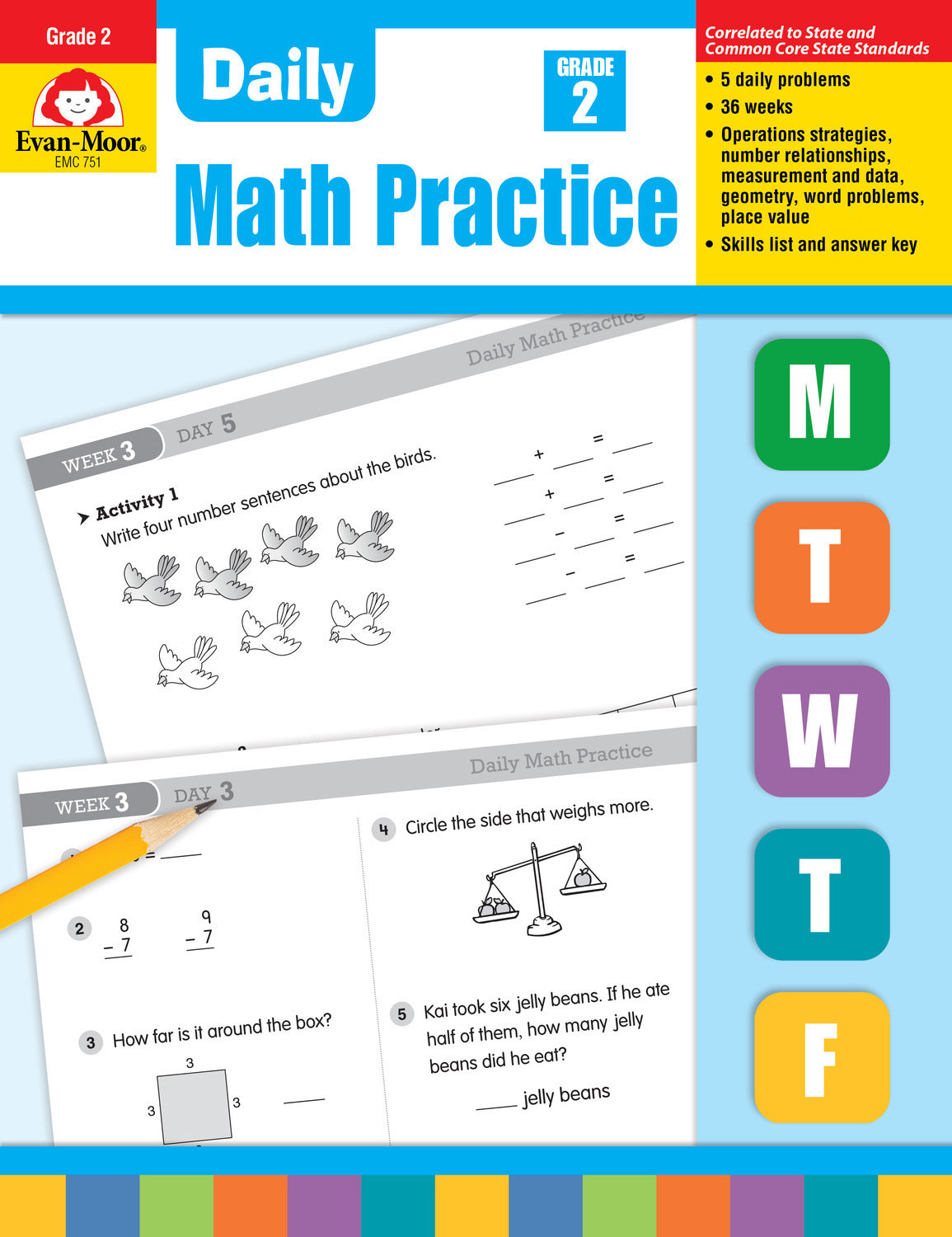 Daily  Math Practice, Grade 2