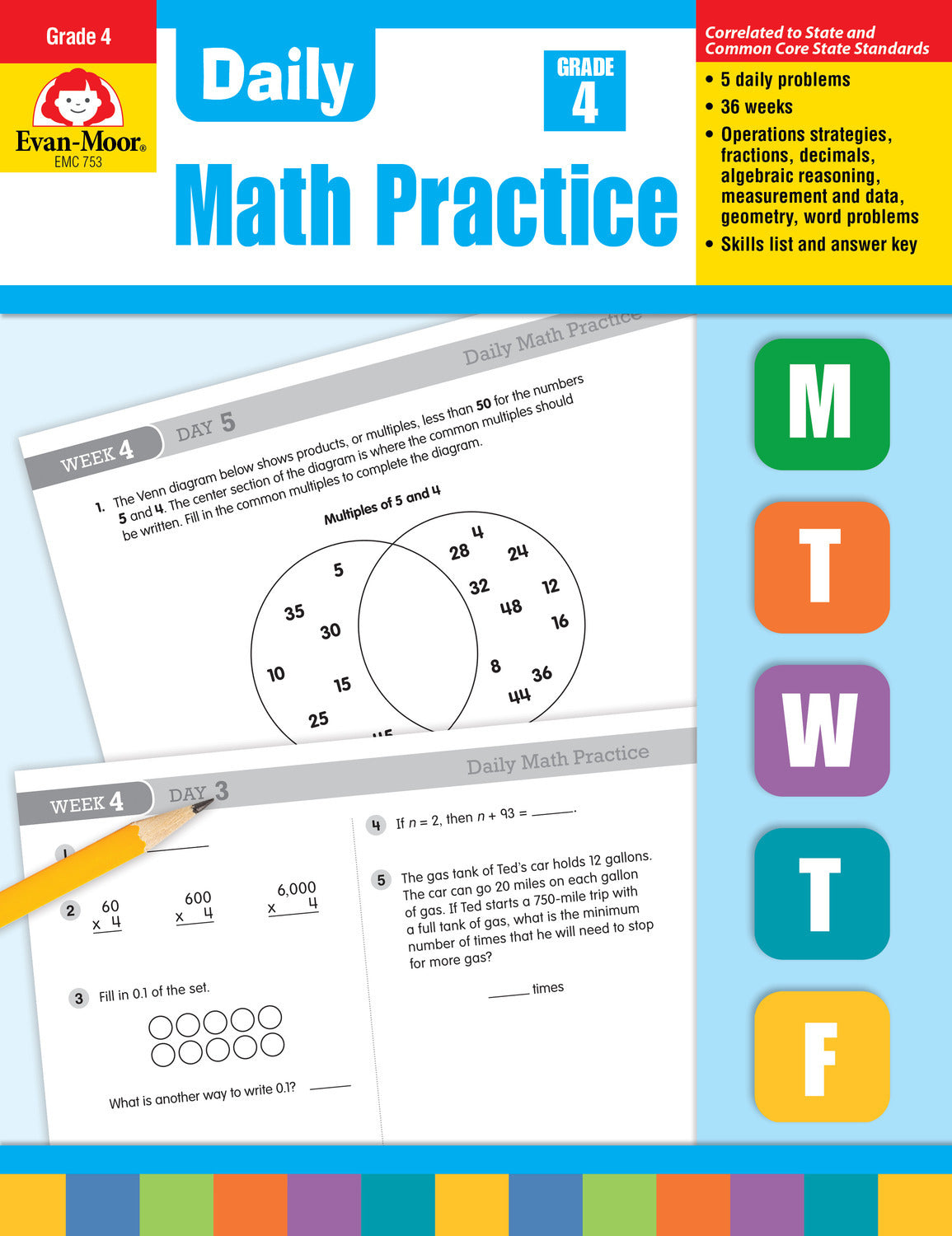 Daily  Math Practice, Grade 4