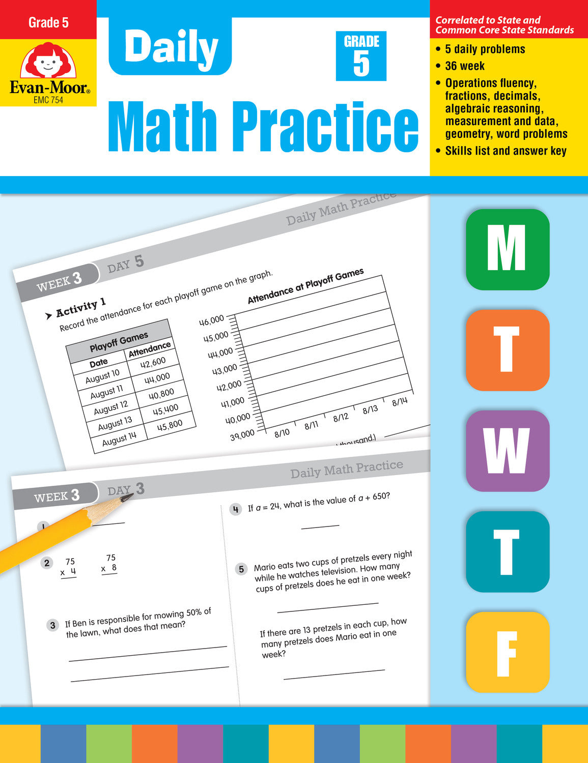 Daily  Math Practice, Grade 5