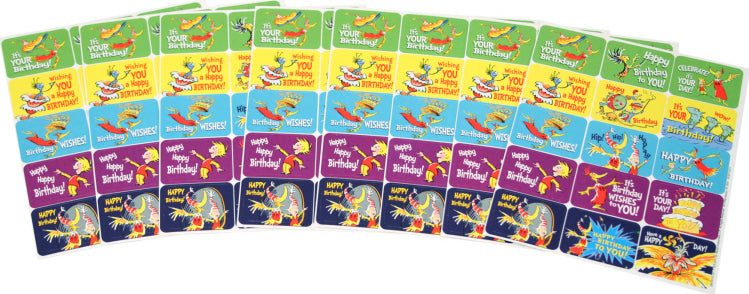 Dr. Seuss Happy Birthday Stickers - Success