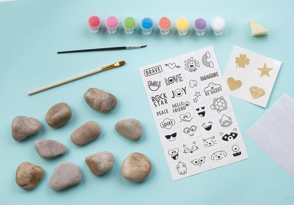 Hide & Seek Rock Painting Kit (weight varies due to natural rocks)