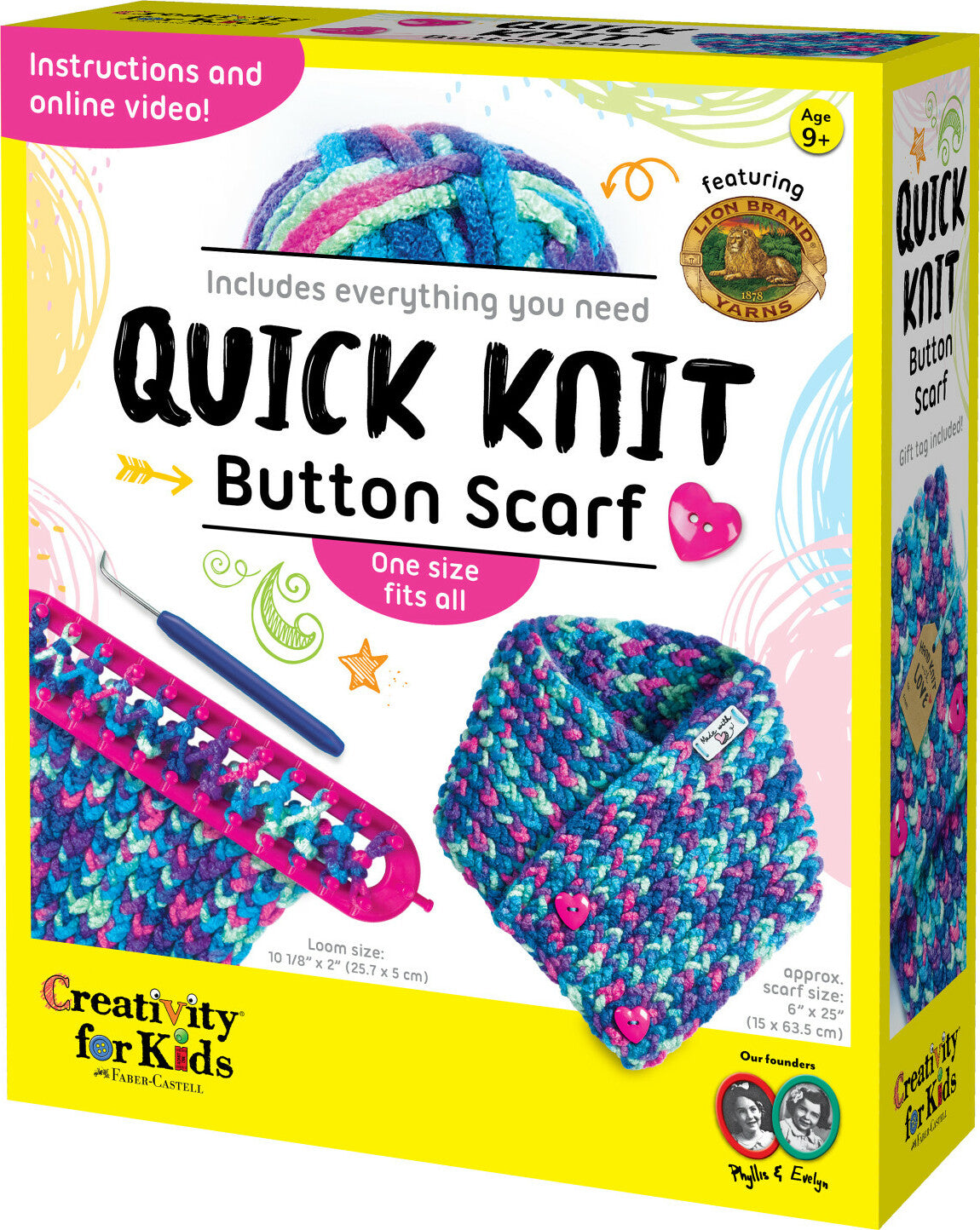 Quick Knit Button Scarf