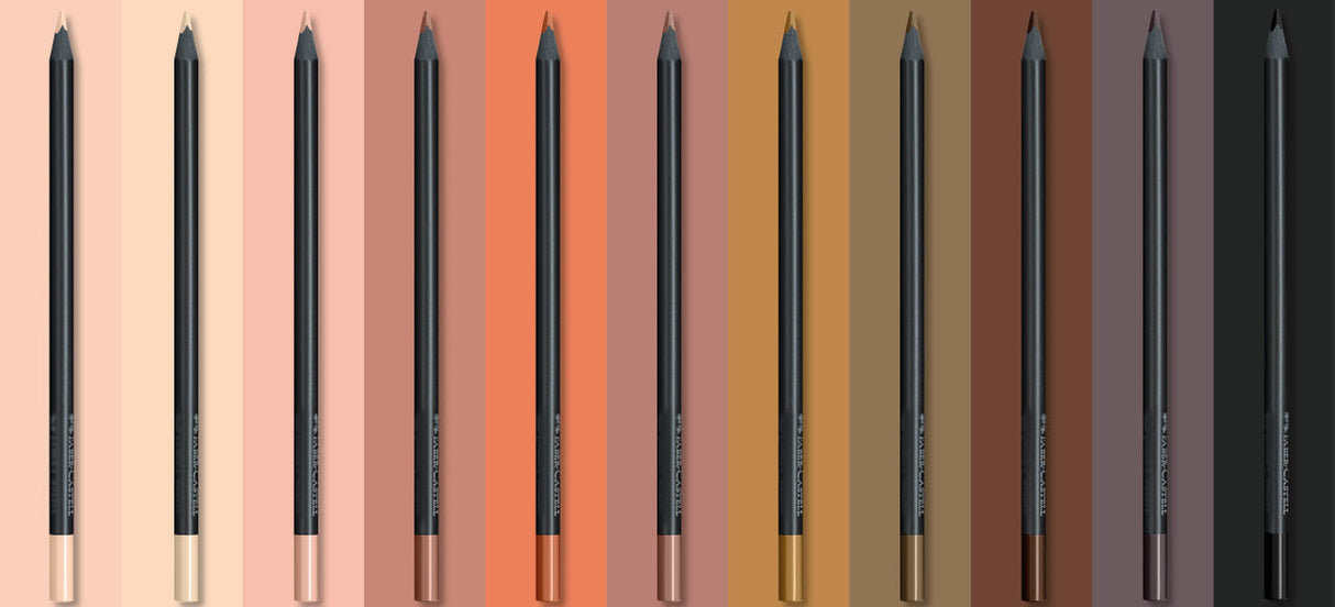 12Ct Color Pencils Black Edition Skin Tones Box