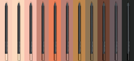 12Ct Color Pencils Black Edition Skin Tones Box