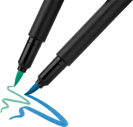 20Ct Felt Tip Brush Pen Black Edition Box