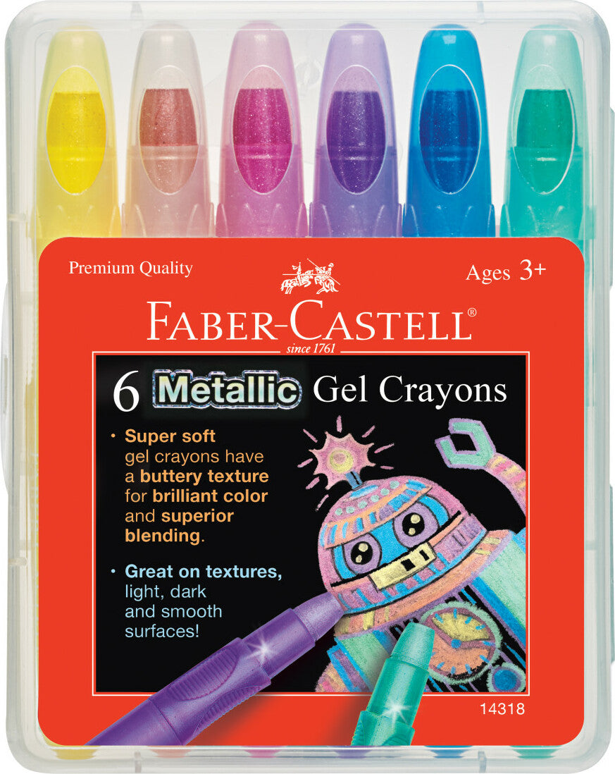 6ct Metallic Gel Crayons