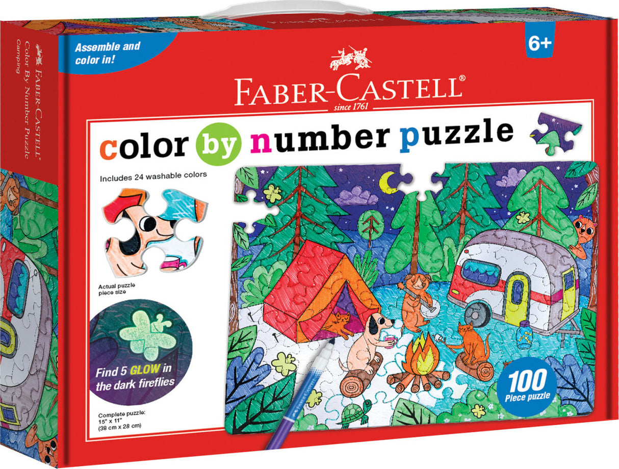 Color By Number Puzzle  Camping