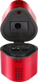 10 ct Grip Trio Pencil Sharpeners, red, blue