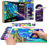 OKTO Sensory Art 3D Painting "Starry Night" – 11.8" x 15.7" Canvas Kit