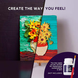 OKTO Sensory Art 3D Painting "Sunflowers" – 11.8" x 15.7" Canvas Kit