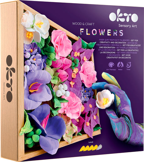 OKTO Sensory Art 3D Woodcraft "Inspiration" – Flowers Craft Kit