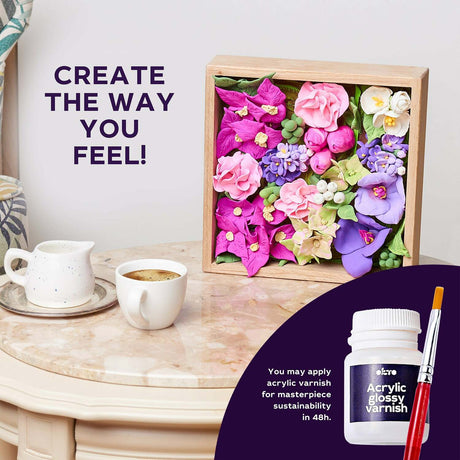 OKTO Sensory Art 3D Woodcraft "Inspiration" – Flowers Craft Kit