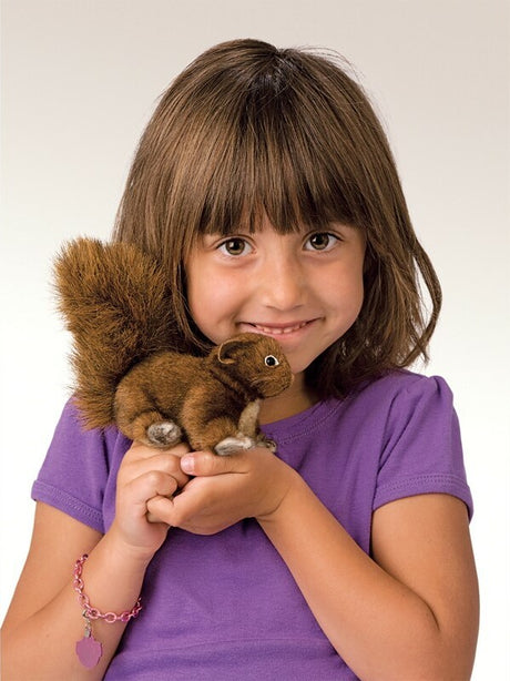 Mini Squirrel Red Finger Puppet