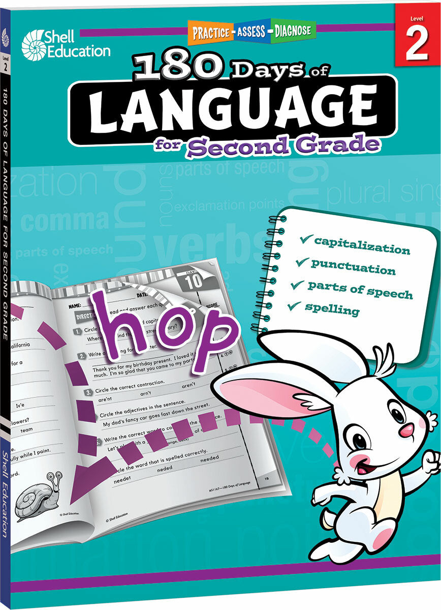 180 Days™: Language for Second Grade: Practice, Assess, Diagnose