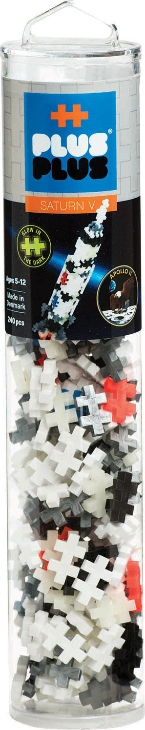 Plus-Plus Tube - Saturn V Rocket (Glow in the Dark)