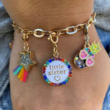 Gold Little Sister Charm
