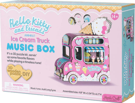 Wooden Puzzle Music Box: Hello Kitty & Friends Ice Cream Truck