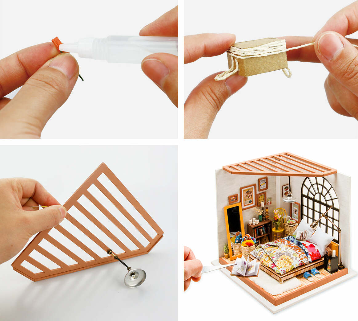 DIY Dollhouse Miniature House Kit - Alice's Dreamy Bedroom