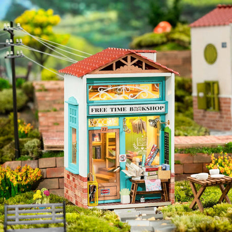 DIY Miniature House Kit: Free Time Bookshop