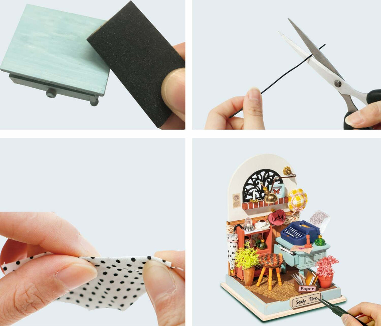 DIY Miniature House Kit - Record Mood (Study)