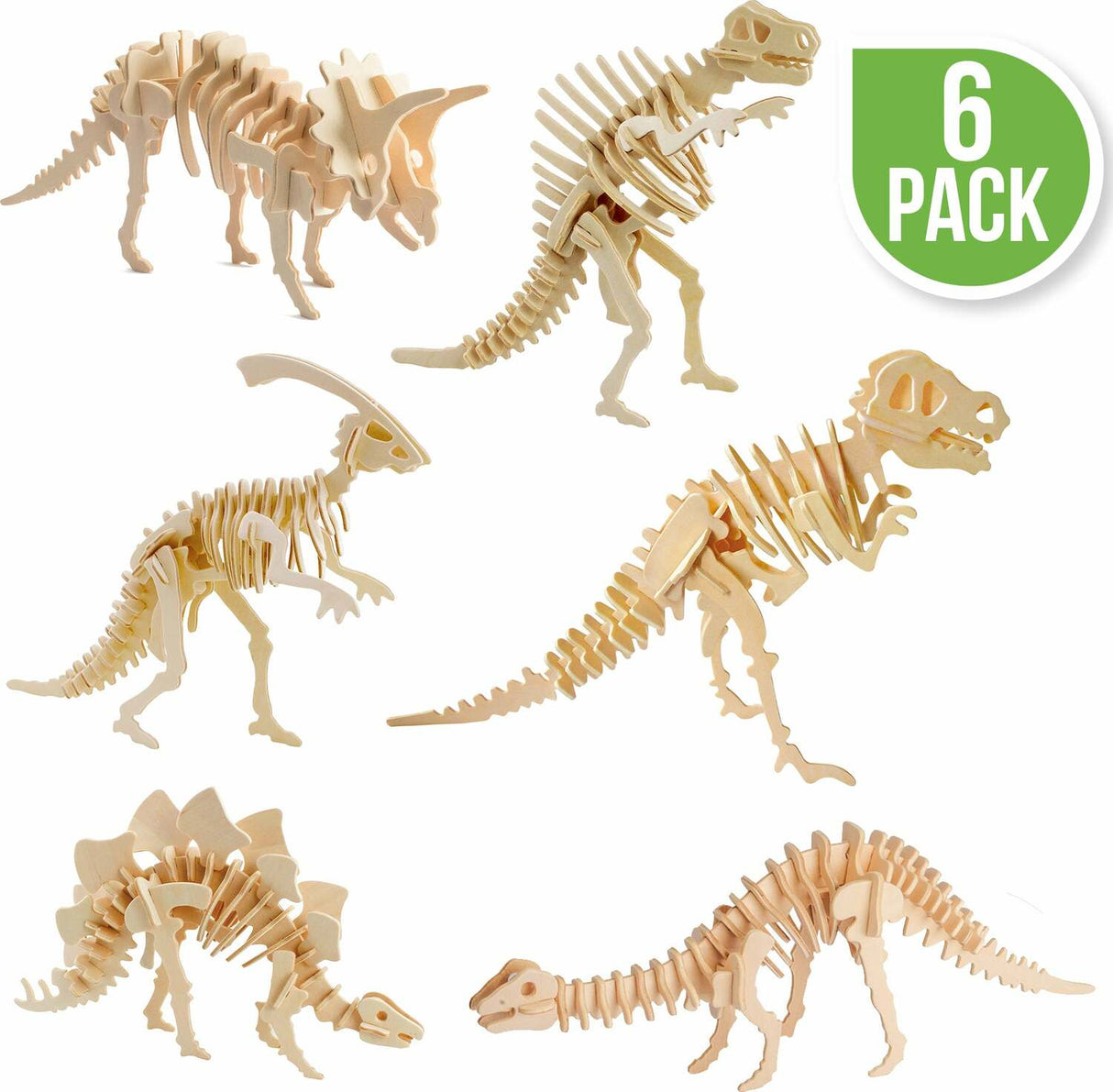 3D Classic Wooden Puzzle Bundle - Dinosaurs