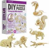 3D Classic Wooden Puzzle Bundle - Wild Animals