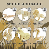 3D Classic Wooden Puzzle Bundle - Wild Animals