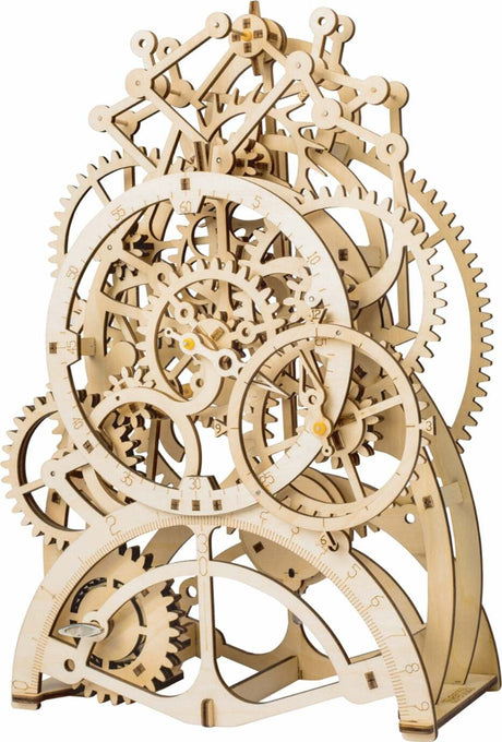 3D Mechanical Wooden Puzzle - Pendulum Clock