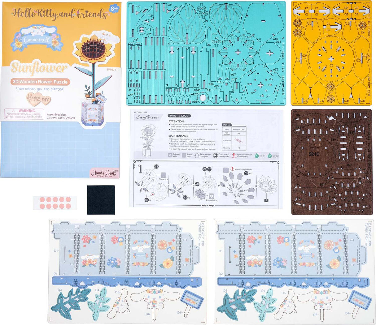 Hello Kitty® and Friends Flower Puzzle: Cinnamaroll Sunflower