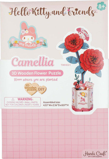 Hello Kitty® and Friends Flower Puzzle: Melody Red Camellia