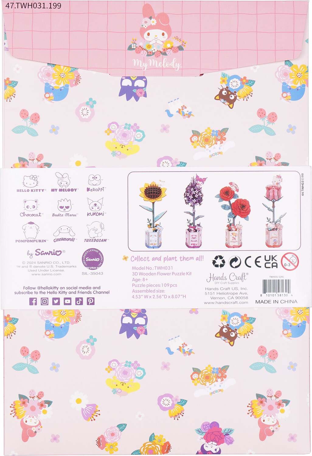 Hello Kitty® and Friends Flower Puzzle: Melody Red Camellia