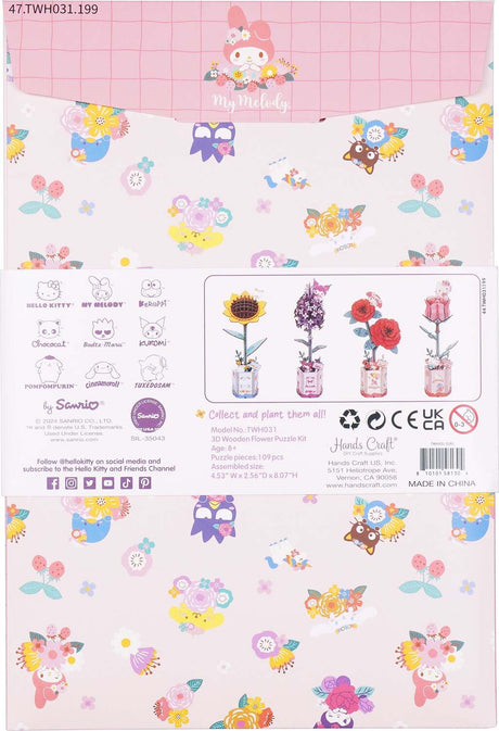 Hello Kitty® and Friends Flower Puzzle: Melody Red Camellia