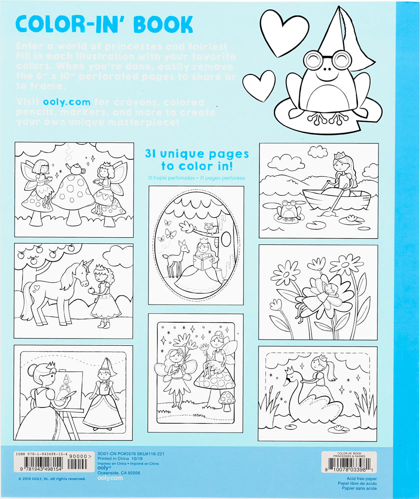 Color-In' Book - Princess & Fairies