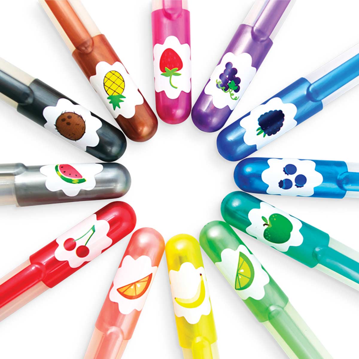 Yummy Yummy Scented Glitter Gel Pens - Set of 12