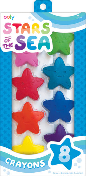 Stars Of The Sea Starfish Crayons  Set Of 8