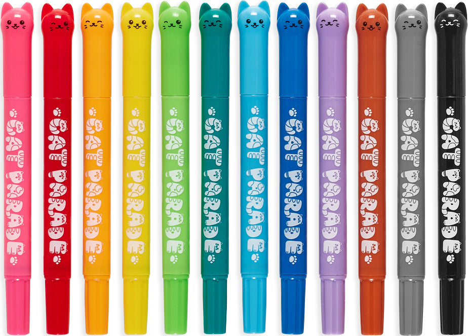 Cat Parade Twist-Up Watercolor Gel Crayons - Set of 12