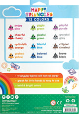 Happy Triangles Jumbo Crayons - Set of 12