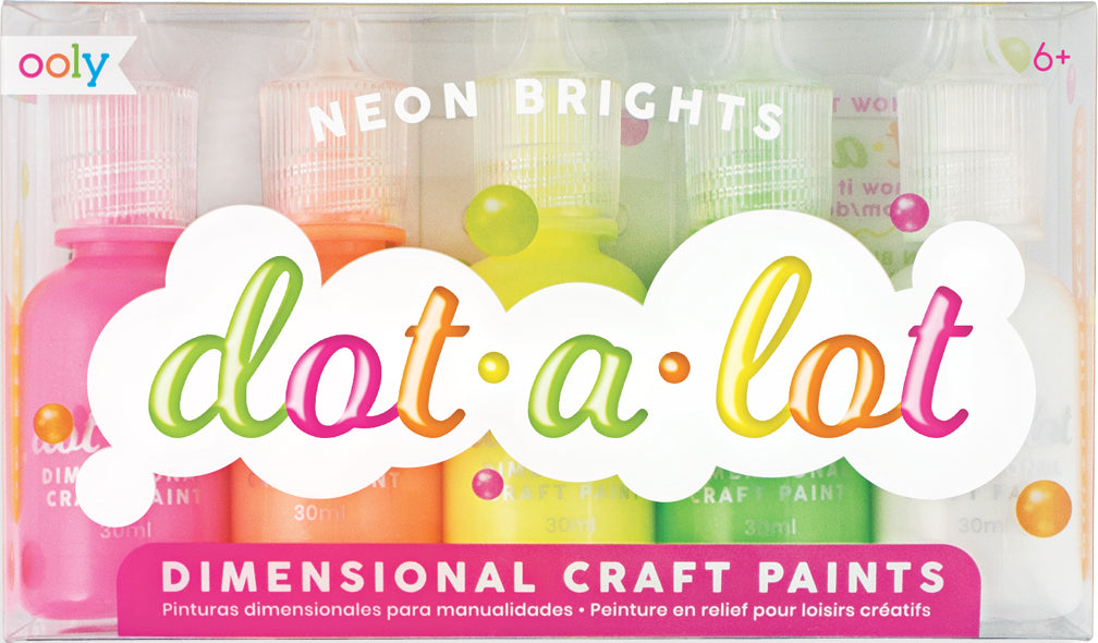 Dot-a-lot Dot Neon Brights Craft Paint  Set Of 5