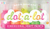 Dot-a-lot Dot Neon Brights Craft Paint  Set Of 5