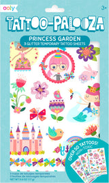 Tattoo-palooza Temporary Tattoos  Princess Garden  3 Sheets