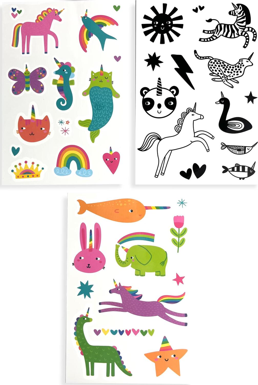 Mini Temporary Tattoos - Unicorn Party