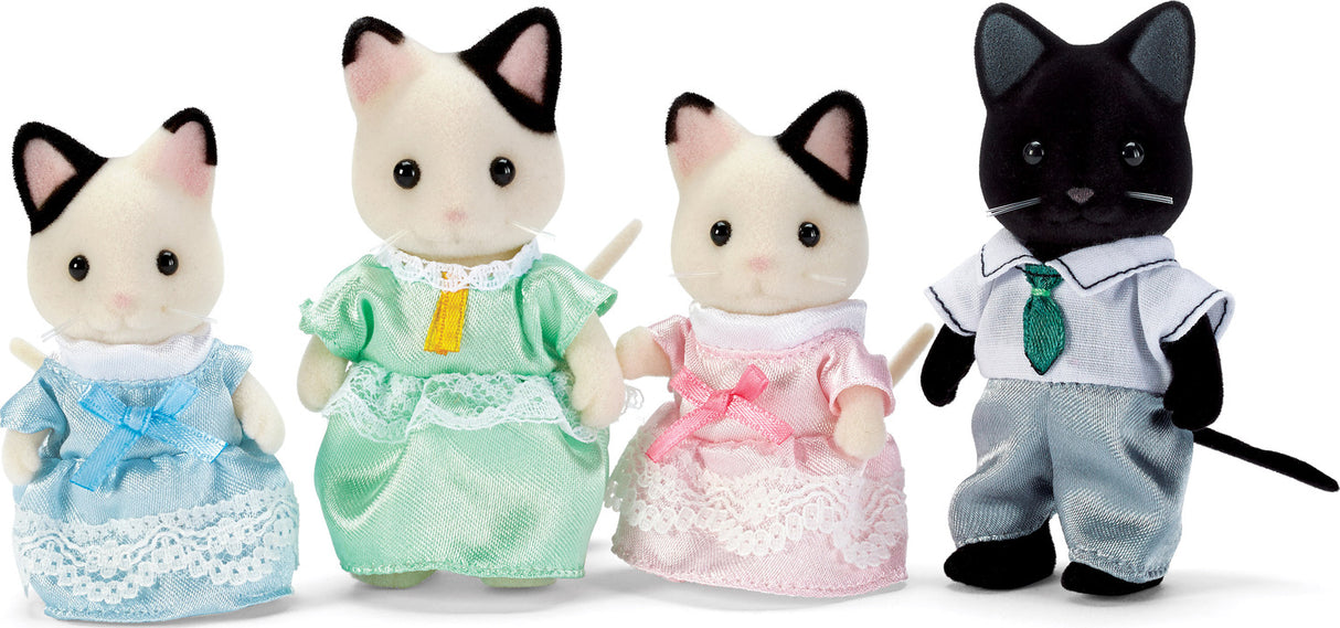 Calico Critters Tuxedo Cat Family