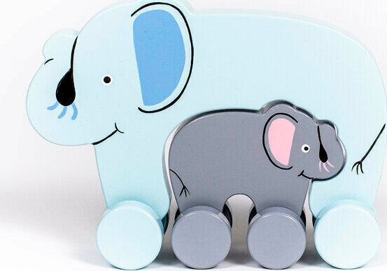 Big & Little Elephant Push Toy