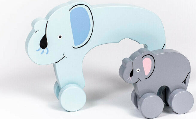 Big & Little Elephant Push Toy