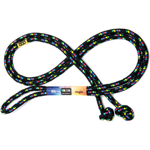 8' Black Confetti Jump Rope