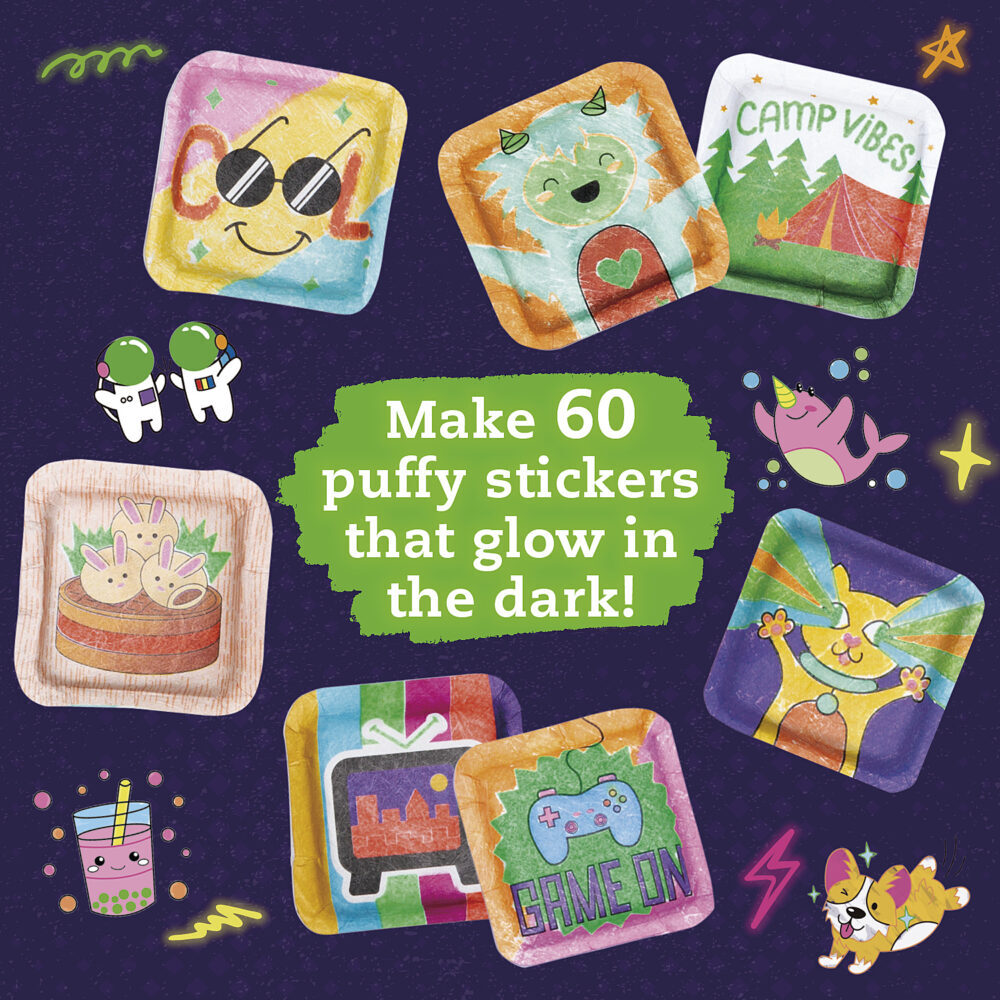 Make Your Own Glow-in-the-Dark Puffy Stickers